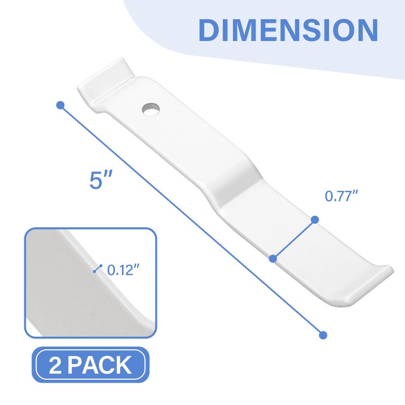 Trdzi White Wire Shelf Corner Support Bracket Replacement for ClosetMaid Shelf - Adjustable Ventilated Wire Closet Shelving Accessories Support Brackets for Wire Shelving Corner Support, 2 Pack - Image 2